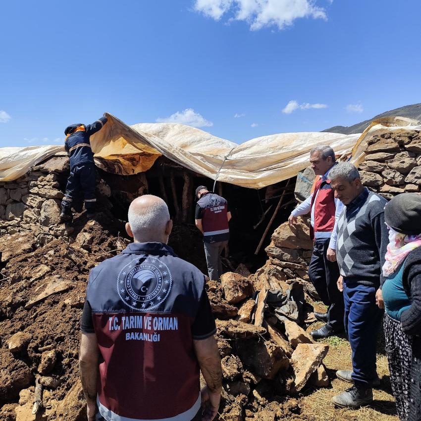 Taştan Yapılı Ahır Çöktü