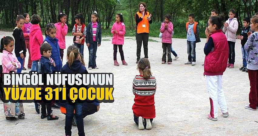BİNGÖL NÜFUSUNUN YÜZDE 31’İ ÇOCUK