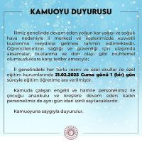 Okullar Cuma Günü de Tatil Edildi