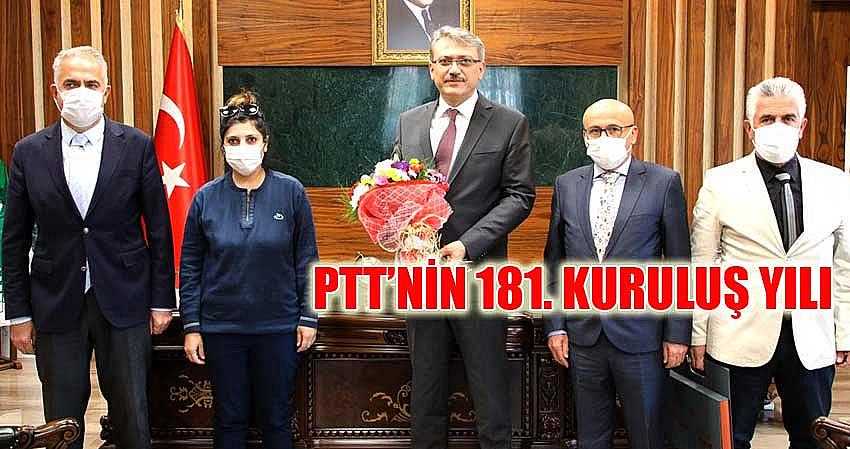 VALİ EKİNCİ’YE PTT’NİN 181. KURULUŞ YILI ZİYARETİ